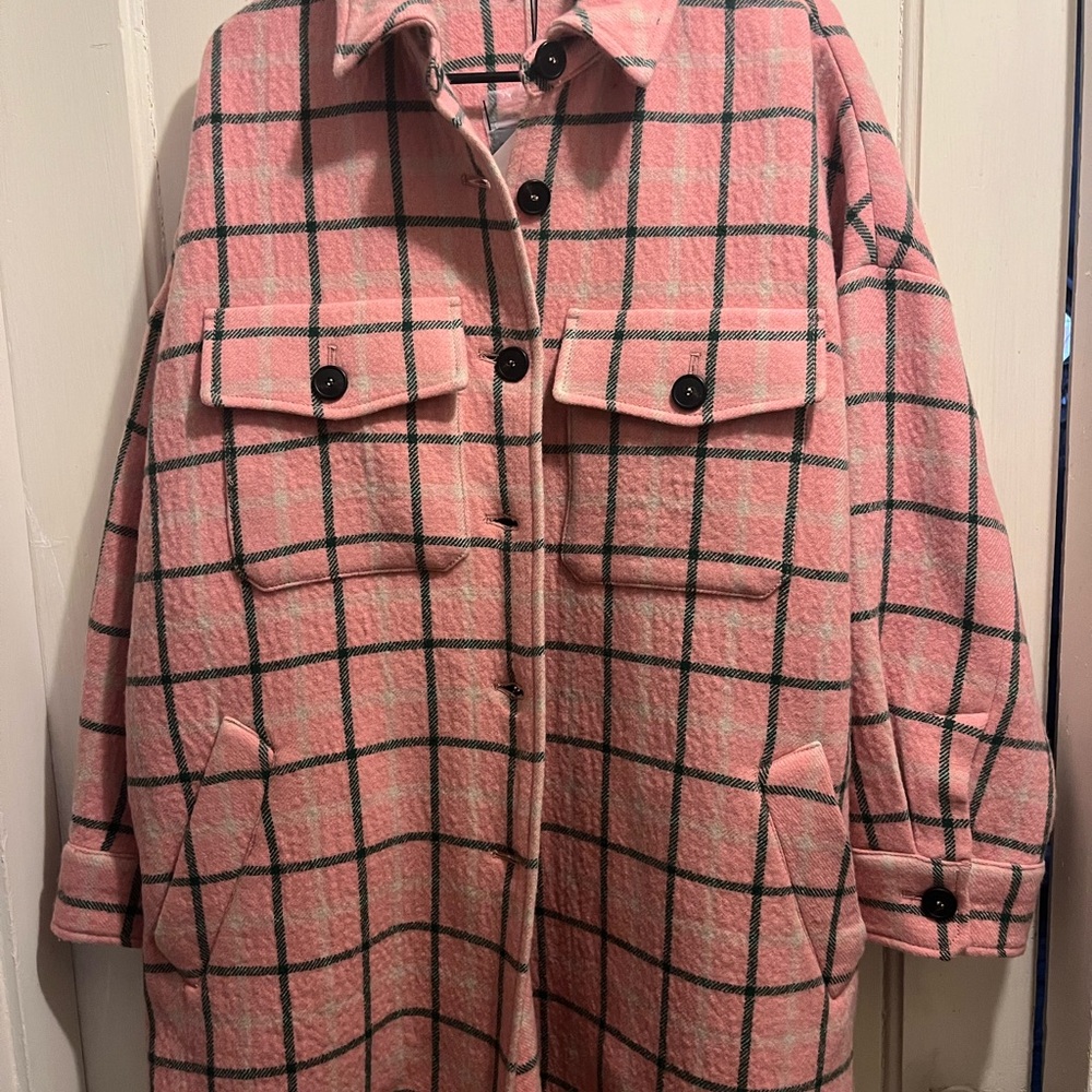 Plaid Pink Women's Jacket